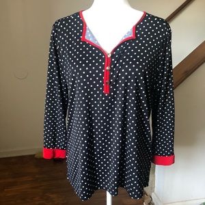 Medium Black & White Polka Dot Top